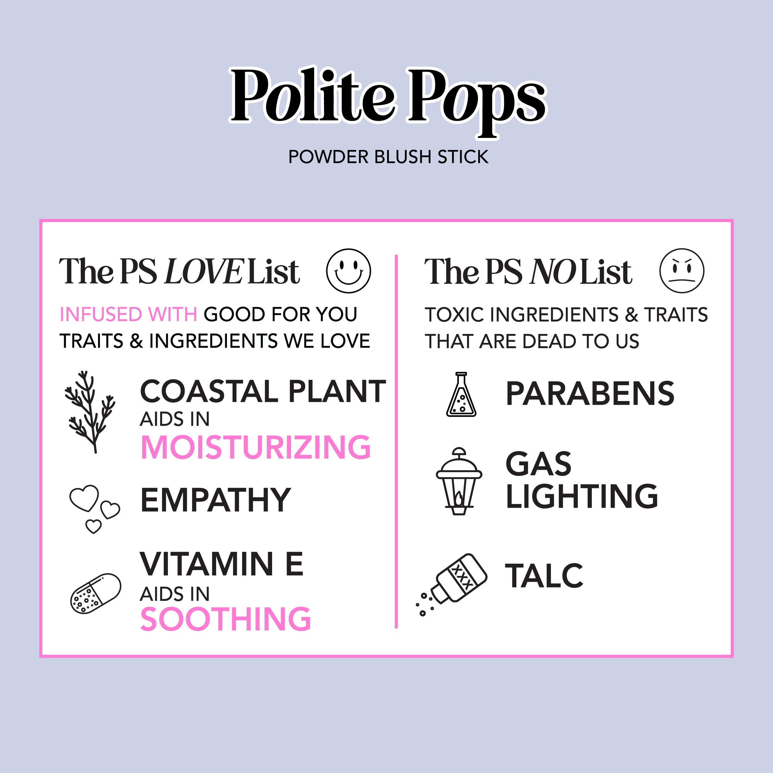 Polite Society Polite Pops Powder Blush Stick | London 6
