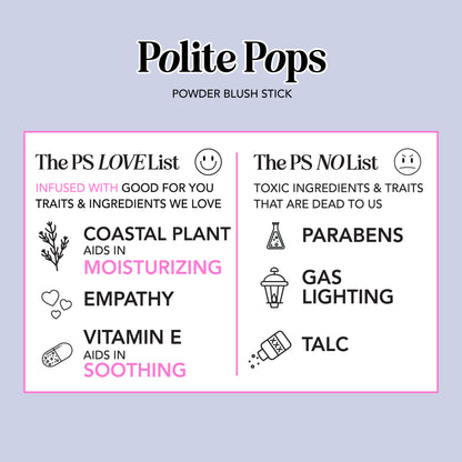Polite Society Polite Pops Powder Blush Stick | London 6