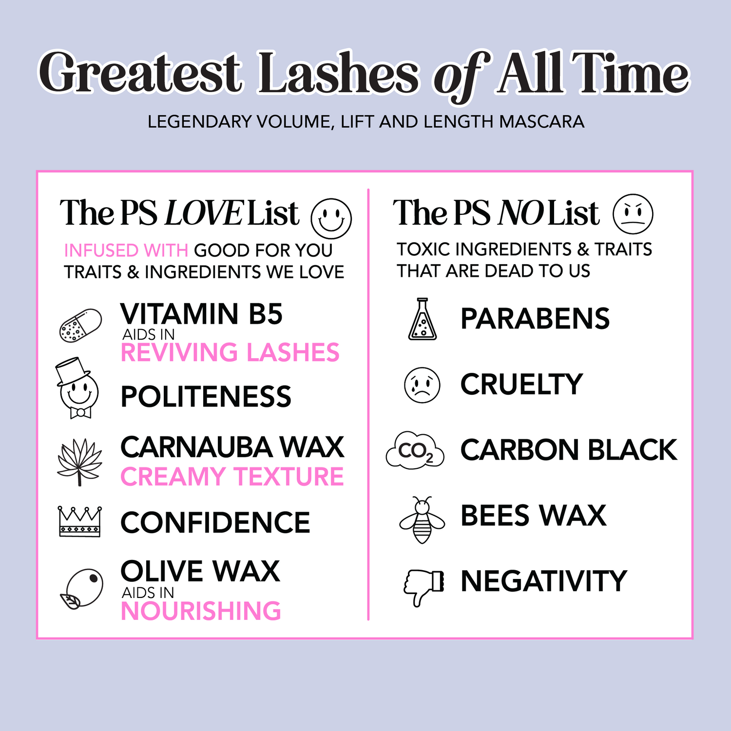 Polite Society Greatest Lashes Of All Time Mascara | Travel Size 5