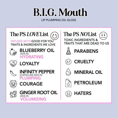 Polite Society B.I.G. Mouth Lip Plumping Hydrating Oil Gloss | The O.G. 6