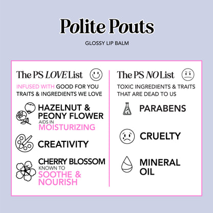 Polite Society Polite Pout Glossy Balm | French Caramel 6